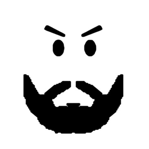 serious face with beard roblox id